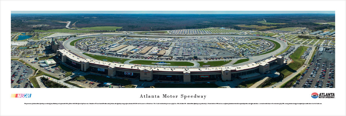 Atlanta Motor Speedway Panoramic Race Wall Art Print (Unframed and Framed)