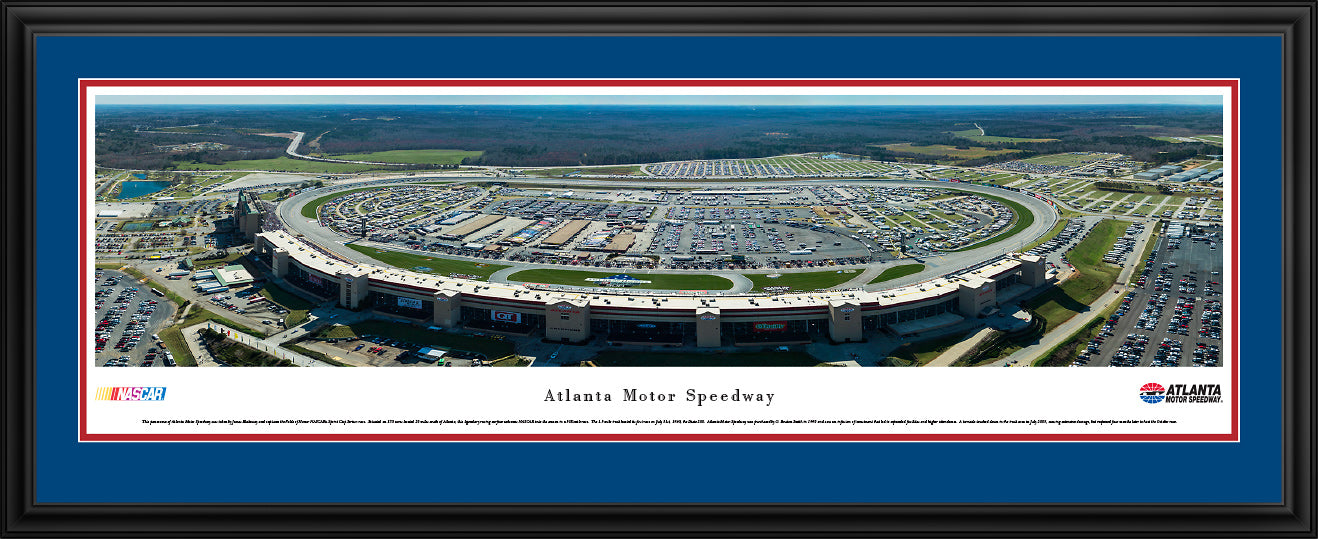 Atlanta Motor Speedway Panoramic Race Wall Art Print (Unframed and Framed)