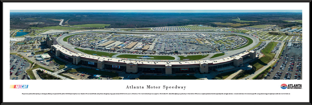 Atlanta Motor Speedway Panoramic Race Wall Art Print (Unframed and Framed)