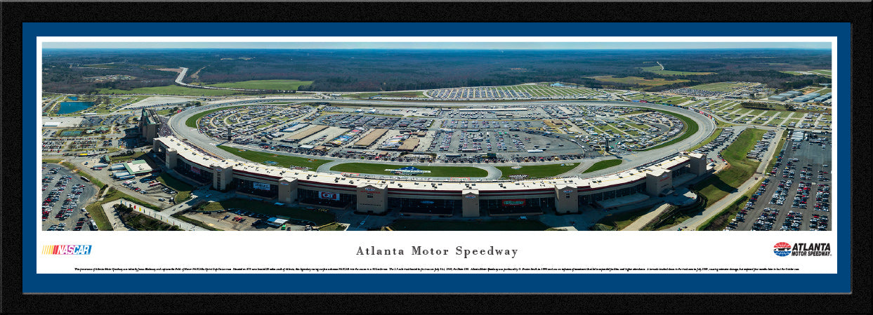 Atlanta Motor Speedway Panoramic Race Wall Art Print (Unframed and Framed)