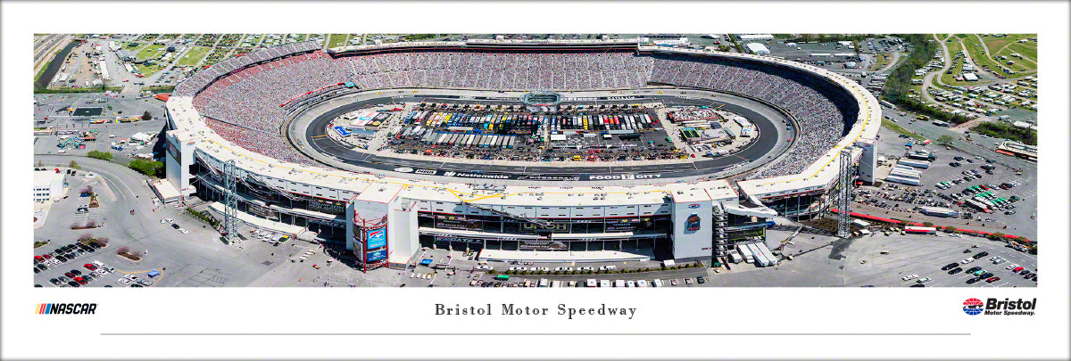 Bristol Motor Speedway Panoramic Race Wall Art Print (Unframed and Framed)