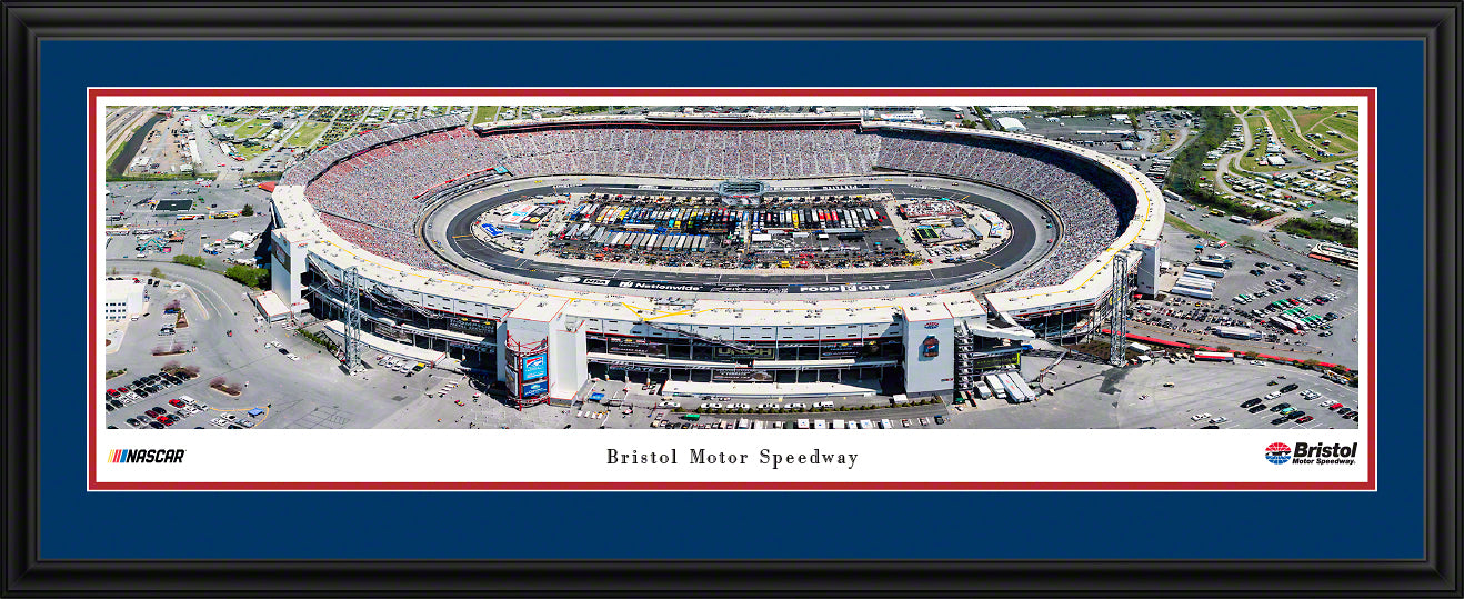 Bristol Motor Speedway Panoramic Race Wall Art Print (Unframed and Framed)