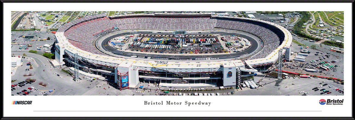 Bristol Motor Speedway Panoramic Race Wall Art Print (Unframed and Framed)