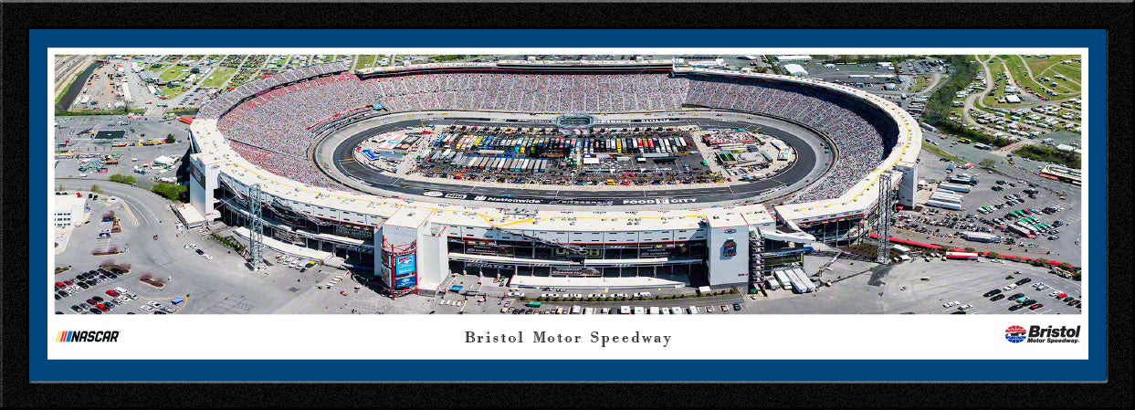 Bristol Motor Speedway Panoramic Race Wall Art Print (Unframed and Framed)