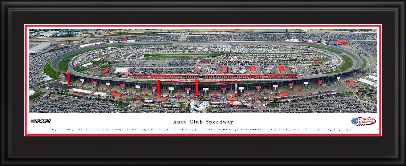 California (Auto Club) Speedway Panoramic Race Wall Art Print (Unframed and Framed)