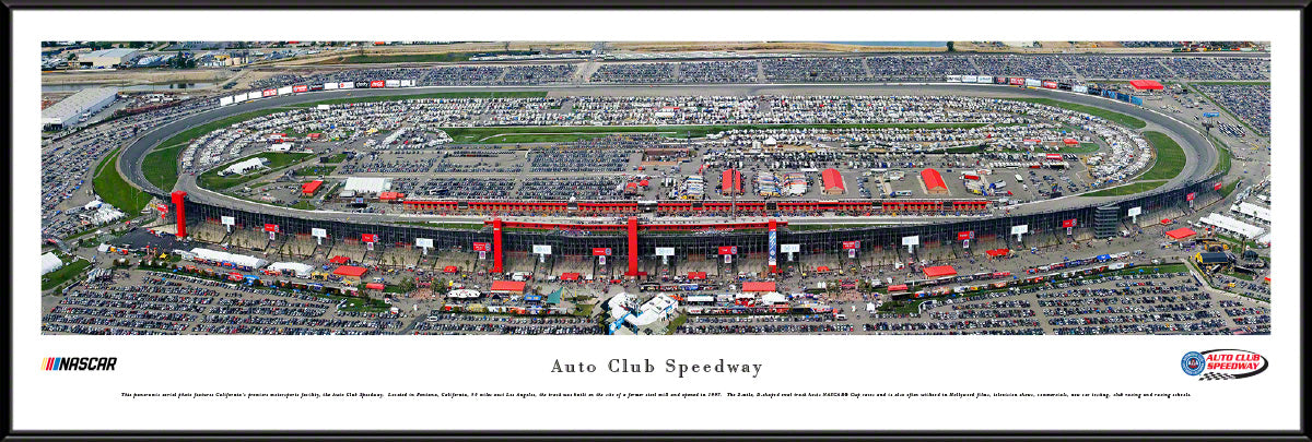 California (Auto Club) Speedway Panoramic Race Wall Art Print (Unframed and Framed)
