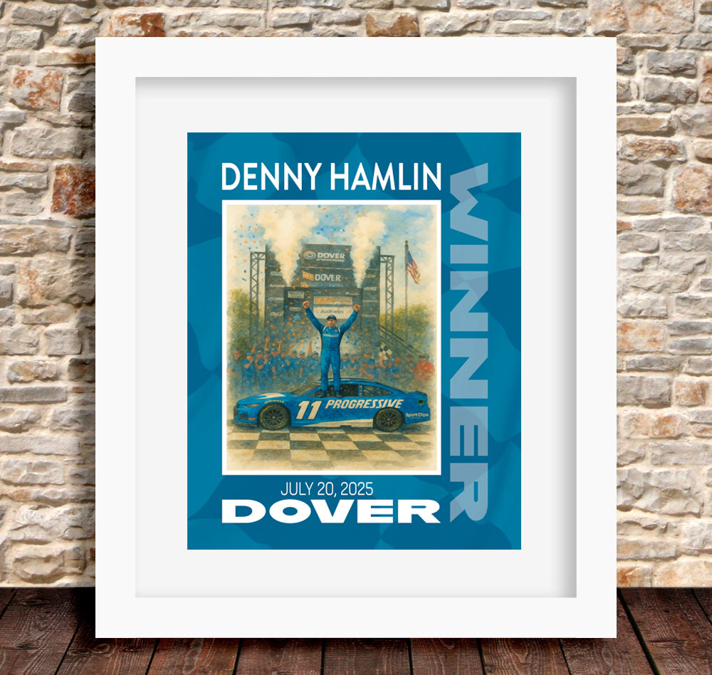 Denny Hamlin Dover 2025 Winner Print/Wall Art (Unframed)