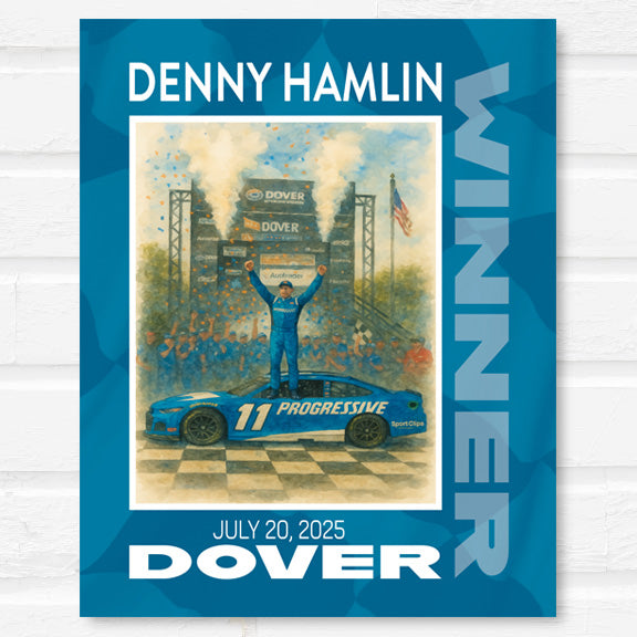 Denny Hamlin Dover 2025 Winner Print/Wall Art (Unframed)