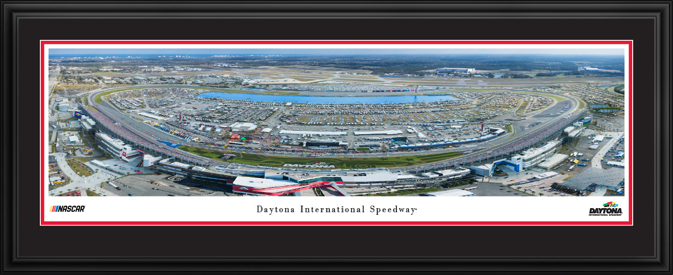 Daytona International Superspeedway Race Panoramic Wall Art Print (Unframed and Framed)