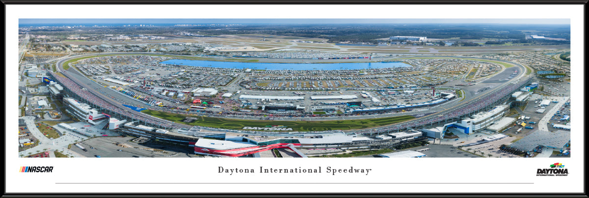 Daytona International Superspeedway Race Panoramic Wall Art Print (Unframed and Framed)