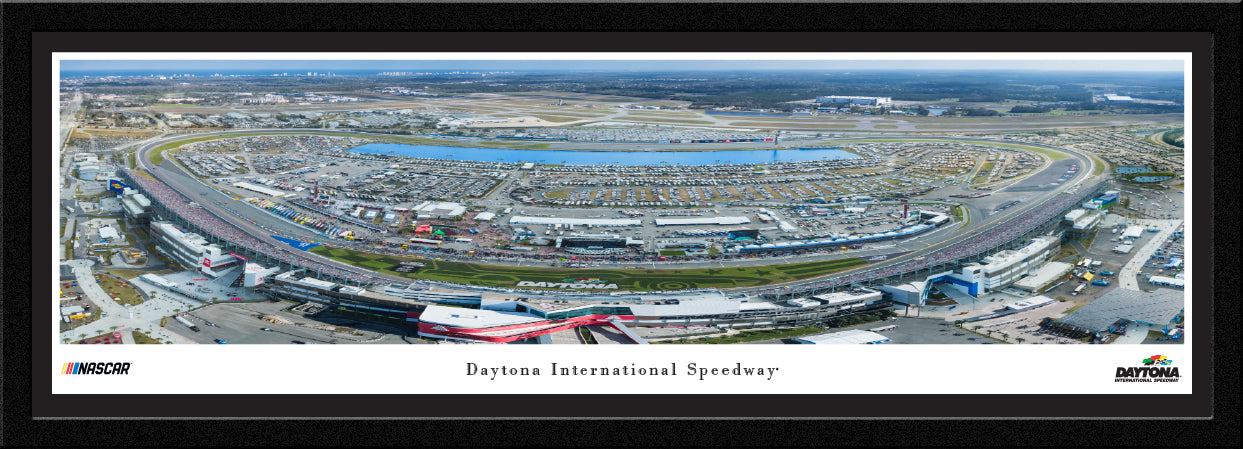 Daytona International Superspeedway Race Panoramic Wall Art Print (Unframed and Framed)