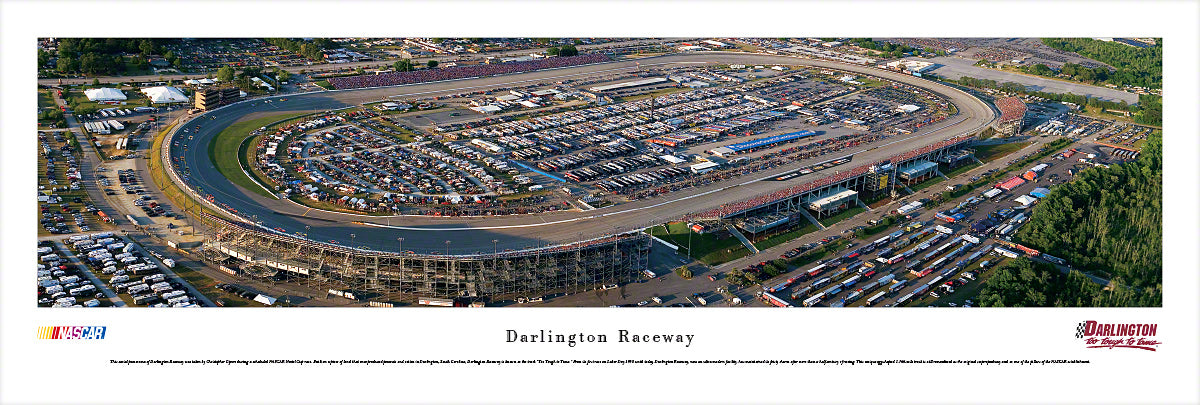 Darlington Raceway Race Panoramic Wall Art Print (Unframed and Framed)