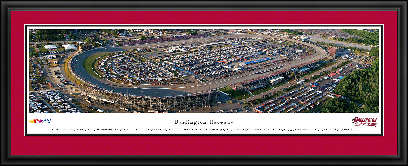 Darlington Raceway Race Panoramic Wall Art Print (Unframed and Framed)