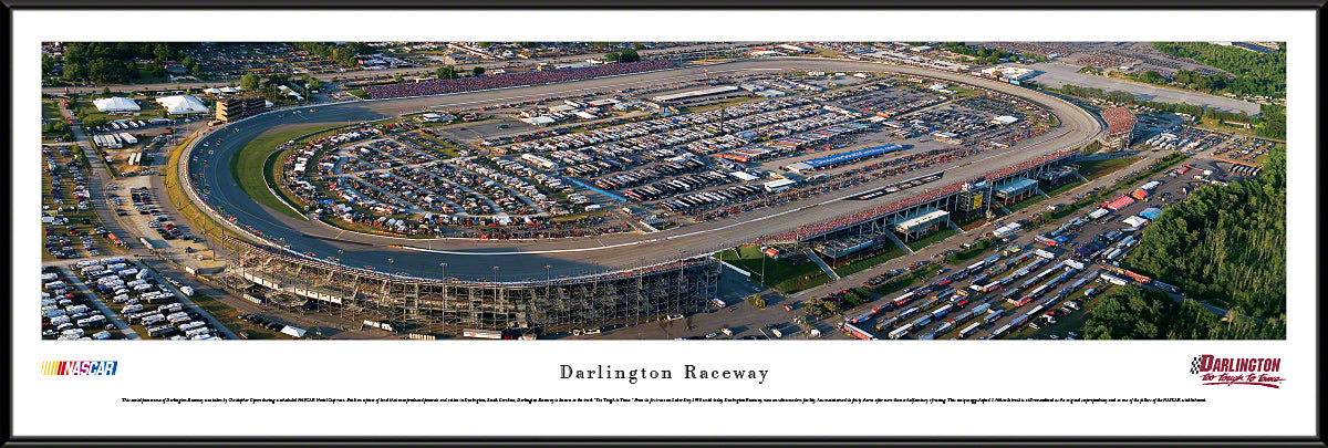 Darlington Raceway Race Panoramic Wall Art Print (Unframed and Framed)
