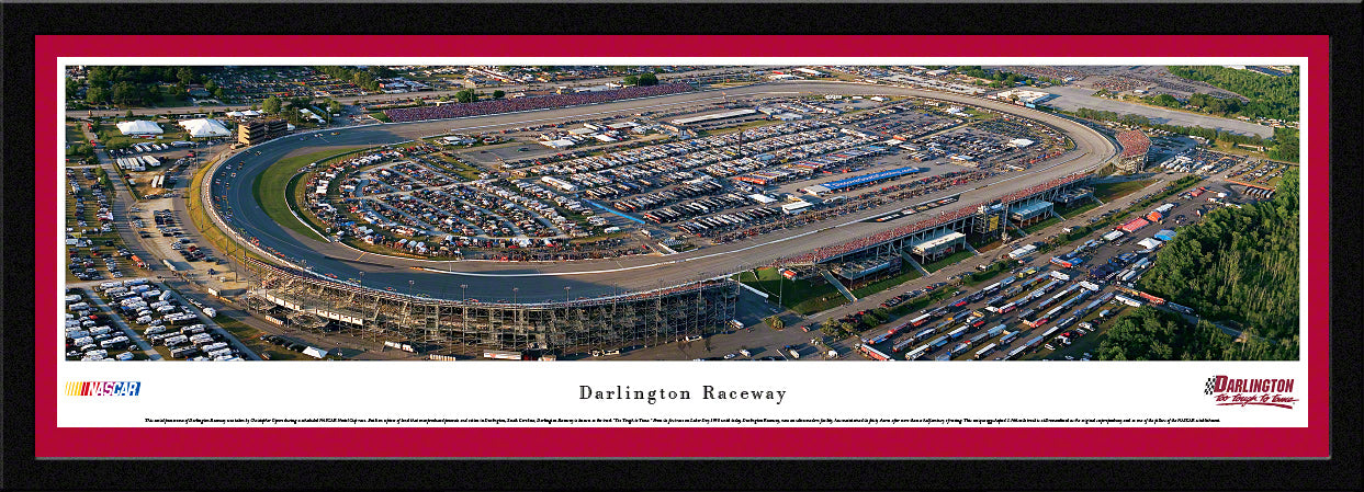 Darlington Raceway Race Panoramic Wall Art Print (Unframed and Framed)