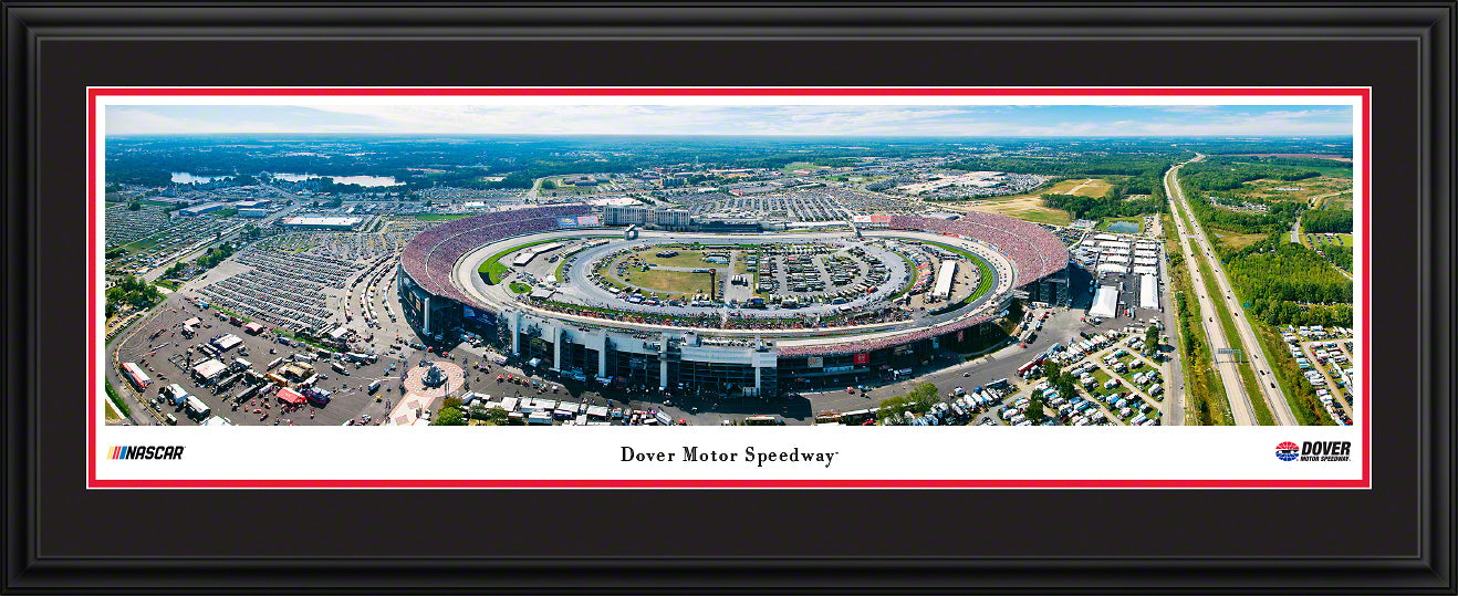 Dover Motor Speedway Race Panoramic Wall Art Print (Unframed and Framed)