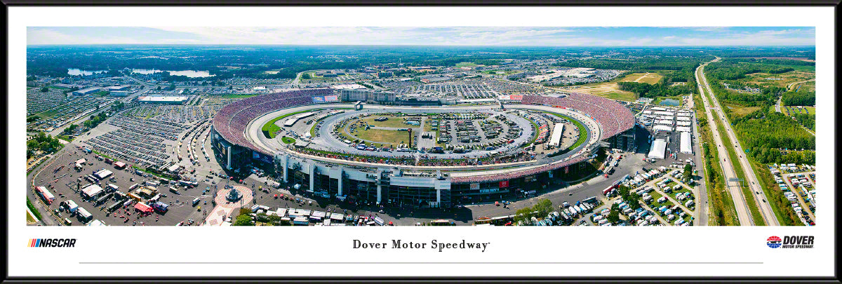 Dover Motor Speedway Race Panoramic Wall Art Print (Unframed and Framed)