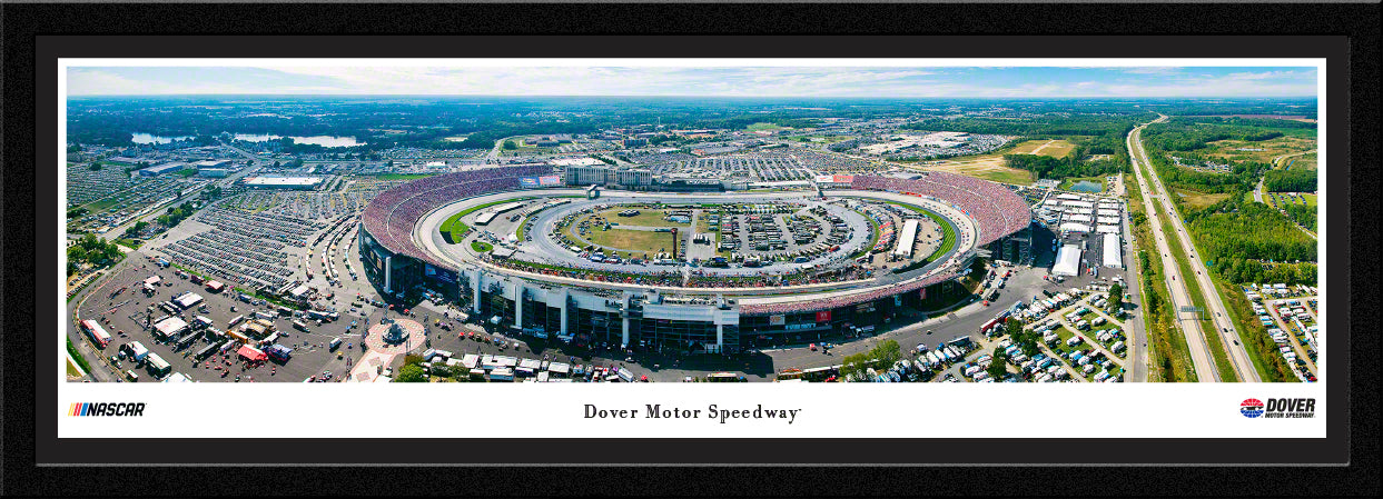 Dover Motor Speedway Race Panoramic Wall Art Print (Unframed and Framed)