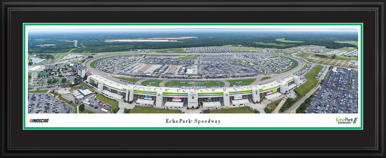 EchoPark Speedway Panoramic Race Wall Art Print (Unframed and Framed)