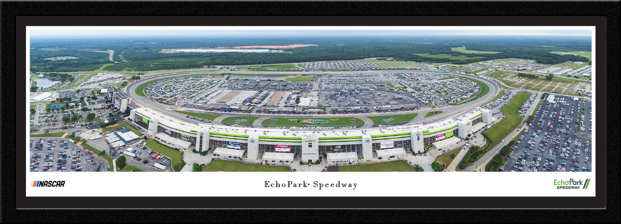 EchoPark Speedway Panoramic Race Wall Art Print (Unframed and Framed)
