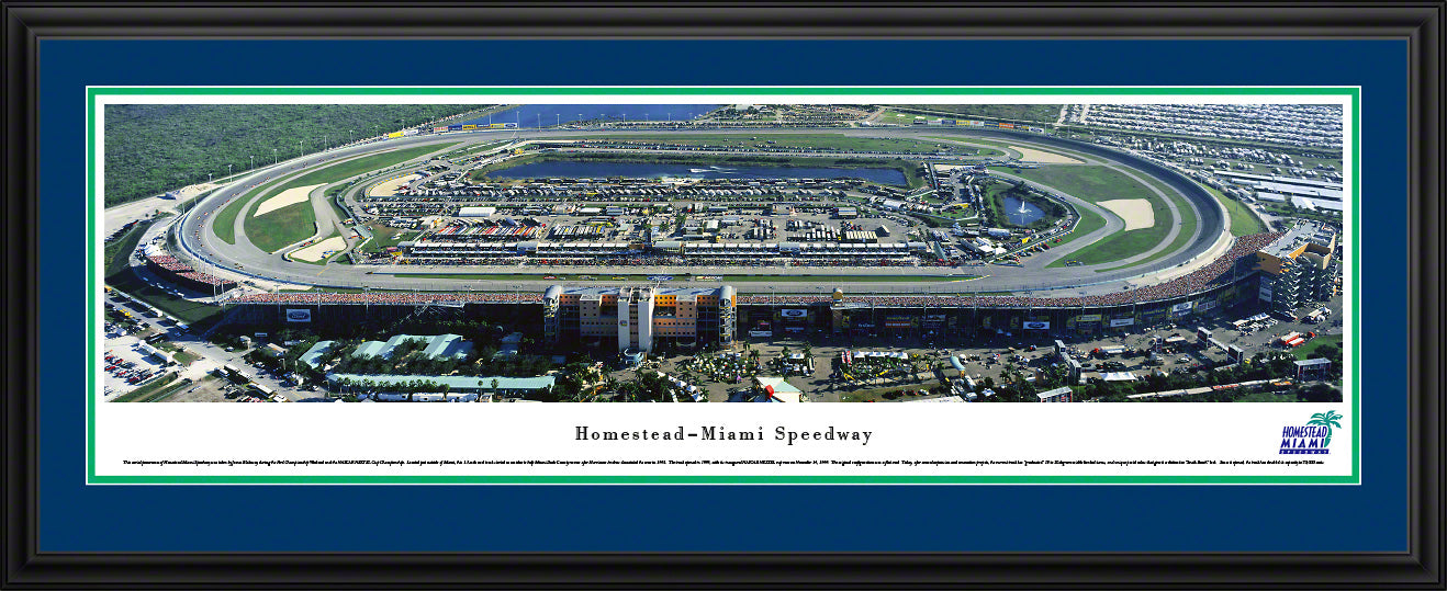 Homestead-Miami Speedway Race Panoramic Wall Art Print (Unframed and Framed)