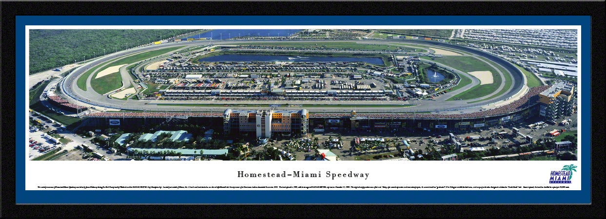 Homestead-Miami Speedway Race Panoramic Wall Art Print (Unframed and Framed)