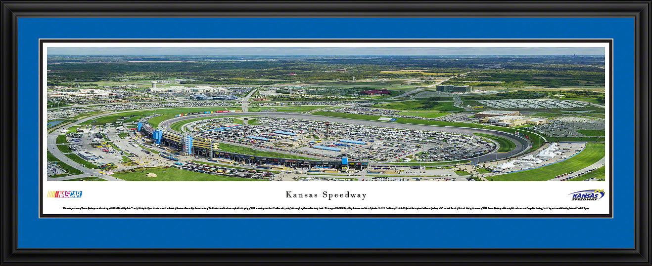 Kansas Speedway Race Panoramic Wall Art Print (Unframed and Framed)