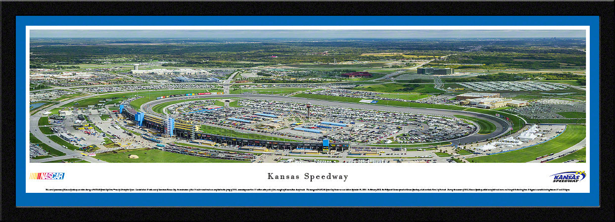 Kansas Speedway Race Panoramic Wall Art Print (Unframed and Framed)