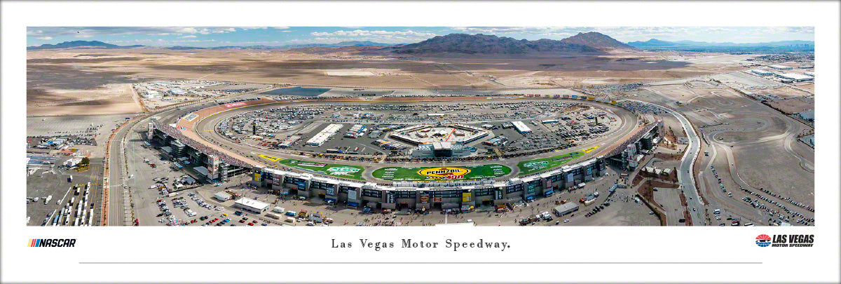 Las Vegas Motor Speedway Race Panoramic Wall Art Print (Unframed and Framed)