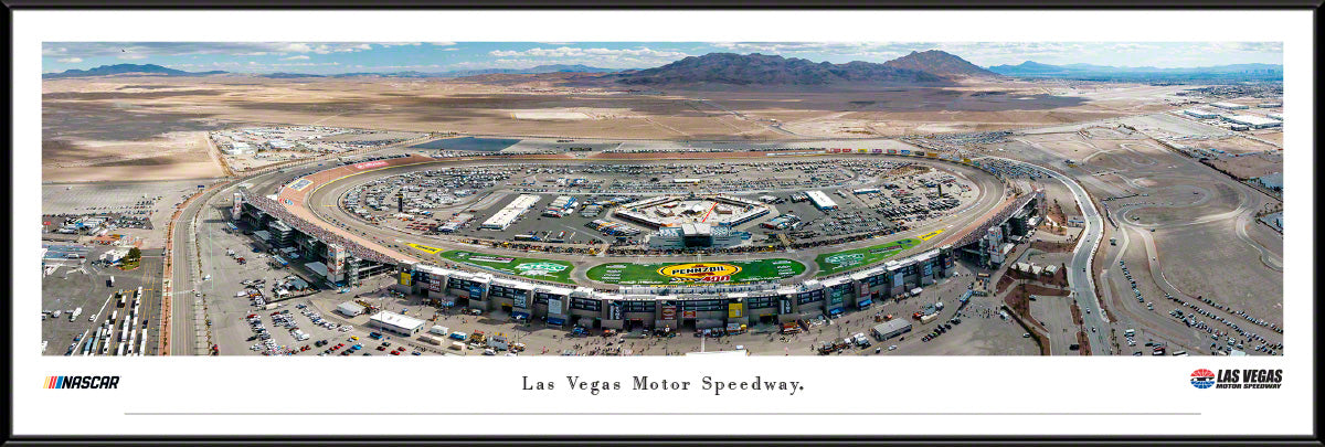 Las Vegas Motor Speedway Race Panoramic Wall Art Print (Unframed and Framed)