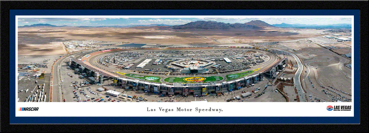 Las Vegas Motor Speedway Race Panoramic Wall Art Print (Unframed and Framed)