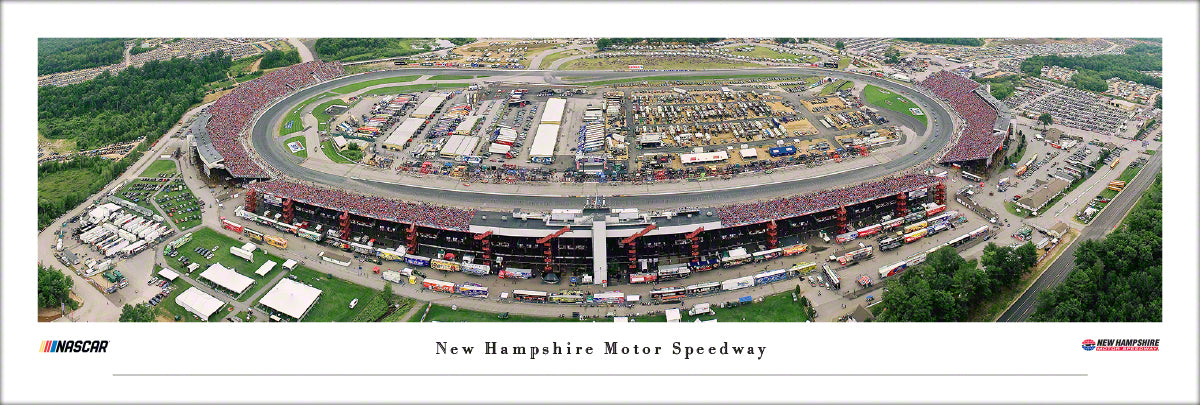 New Hampshire Motor Speedway Race Panoramic Wall Art Print (Unframed and Framed)