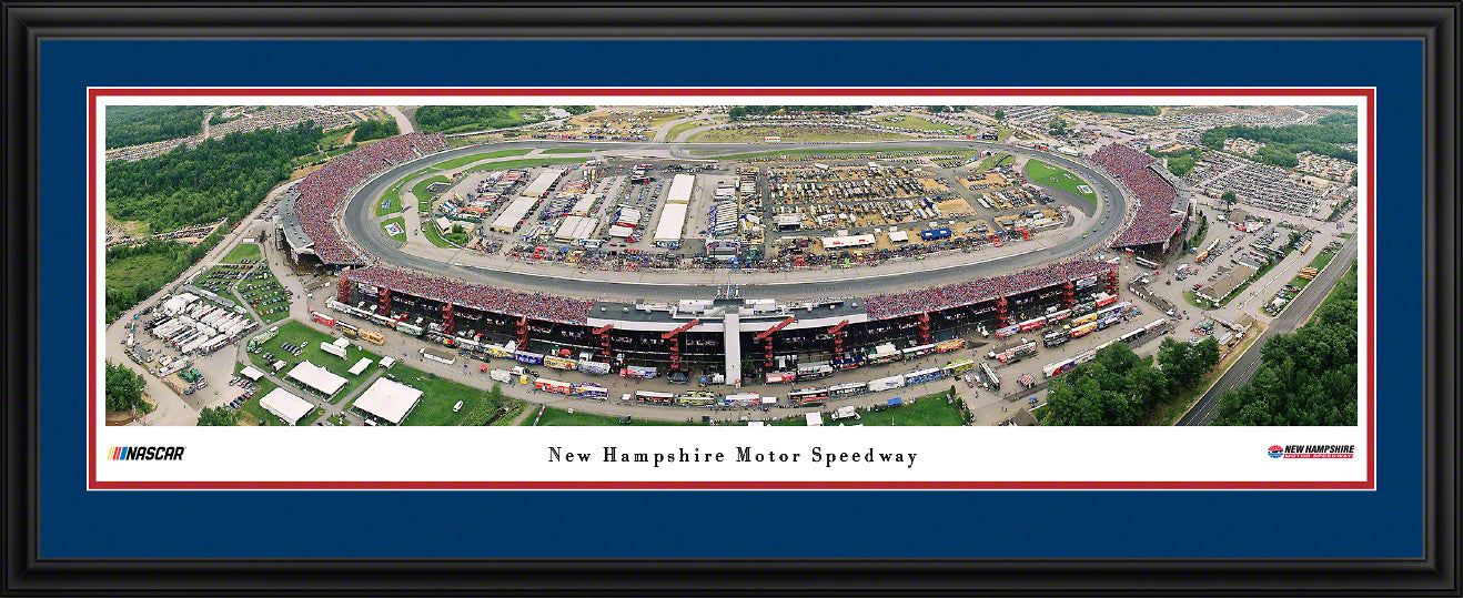 New Hampshire Motor Speedway Race Panoramic Wall Art Print (Unframed and Framed)