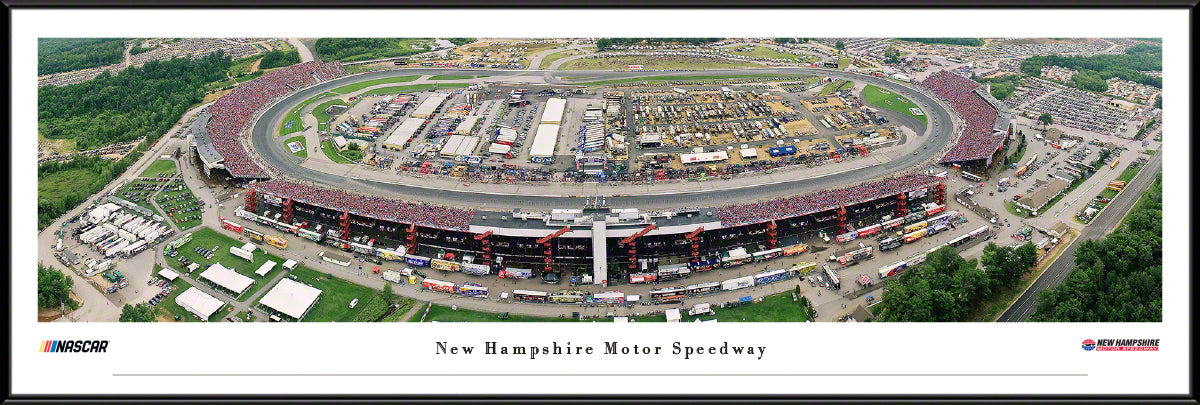 New Hampshire Motor Speedway Race Panoramic Wall Art Print (Unframed and Framed)