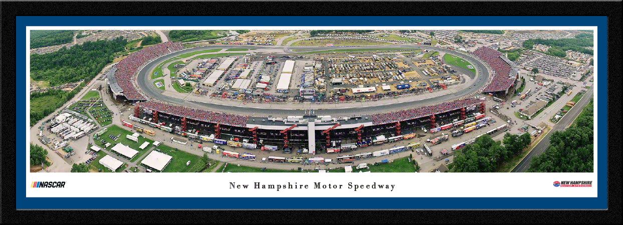 New Hampshire Motor Speedway Race Panoramic Wall Art Print (Unframed and Framed)