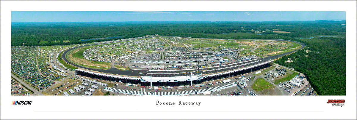 Pocono Raceway Race Panoramic Wall Art Print (Unframed and Framed)