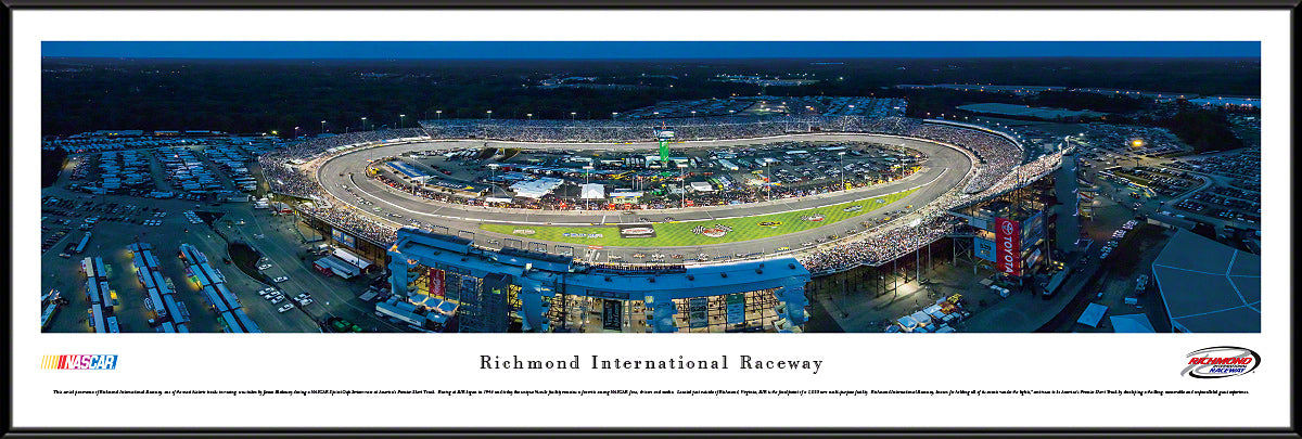 Richmond Raceway Race Panoramic Wall Art Print (Unframed and Framed)