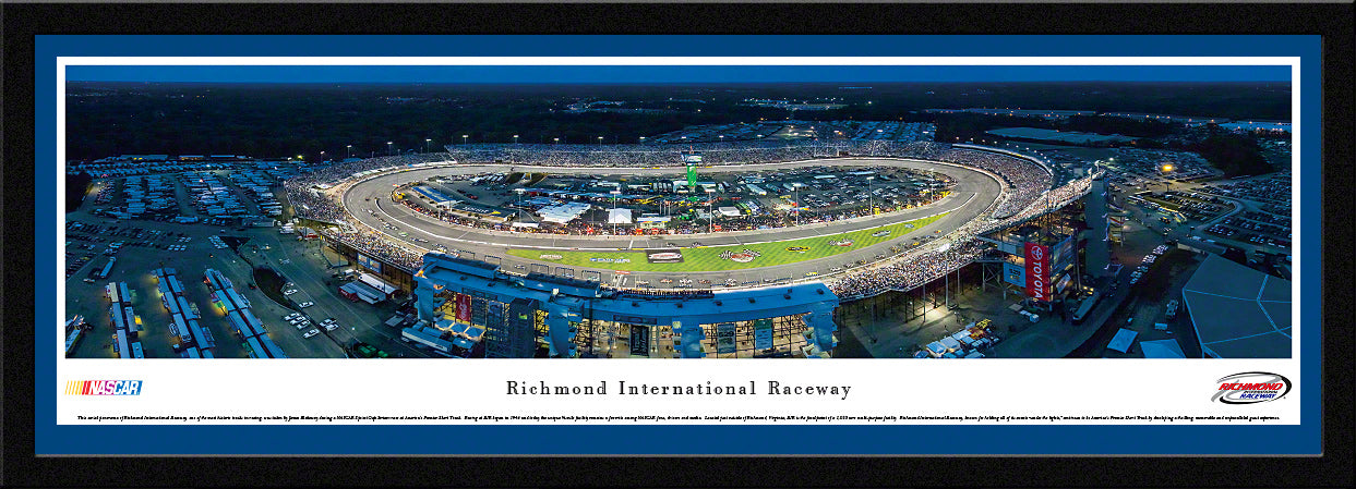 Richmond Raceway Race Panoramic Wall Art Print (Unframed and Framed)