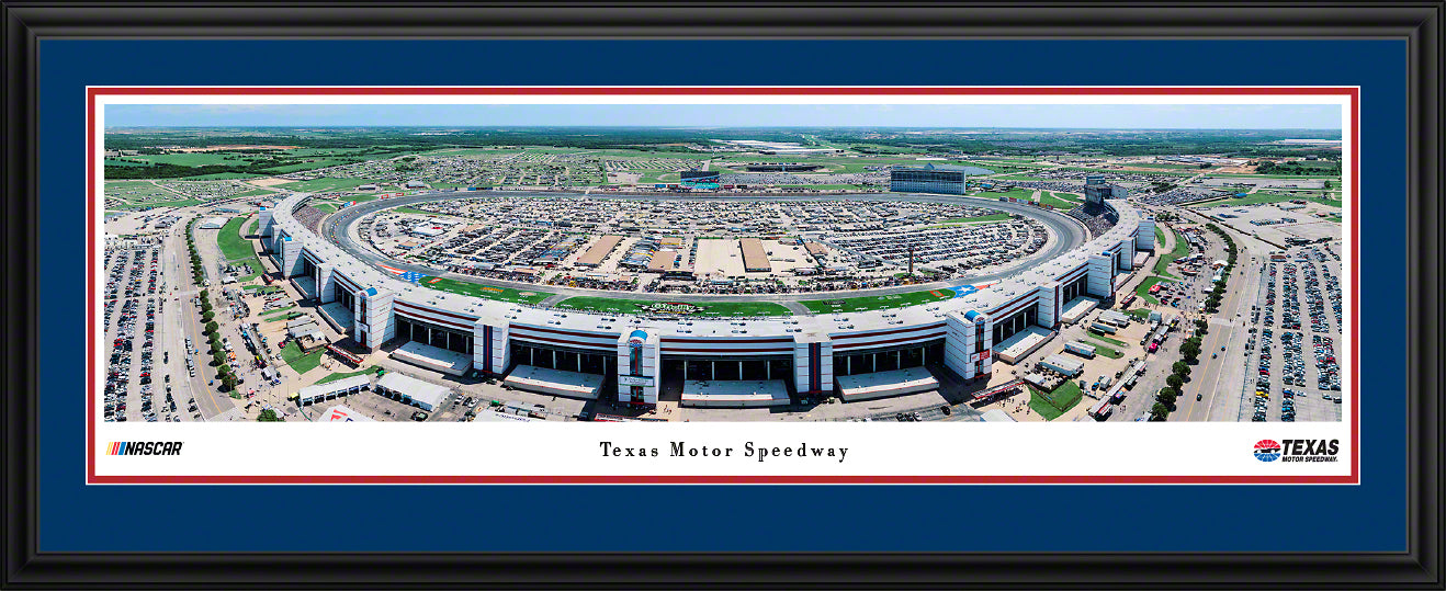 Texas Motor Speedway Race Panoramic Wall Art Print (Unframed and Framed)