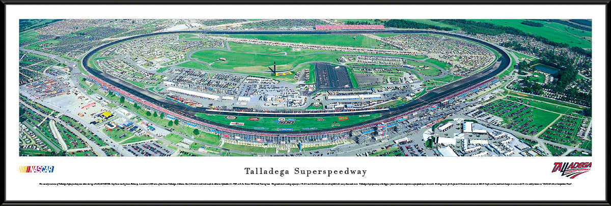 Talladega Superspeedway Race Panoramic Wall Art Print (Unframed and Framed)