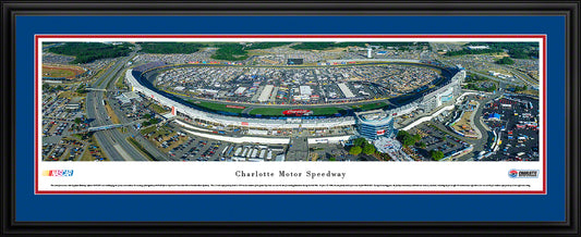 Charlotte Motor Speedway Panoramic Race Wall Art Print (Unframed and Framed)