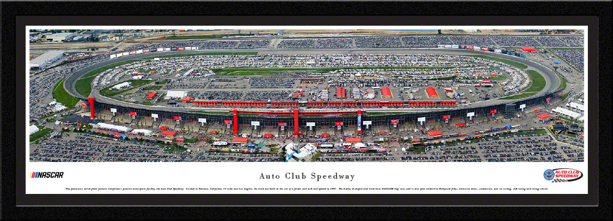 California (Auto Club) Speedway Panoramic Race Wall Art Print (Unframed and Framed)