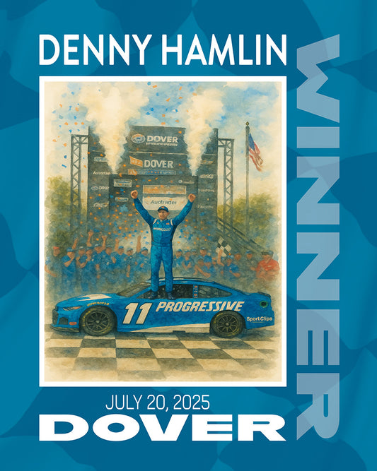 Denny Hamlin Dover 2025 Winner Print/Wall Art (Unframed)