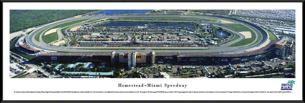 Homestead-Miami Speedway Race Panoramic Wall Art Print (Unframed and Framed)