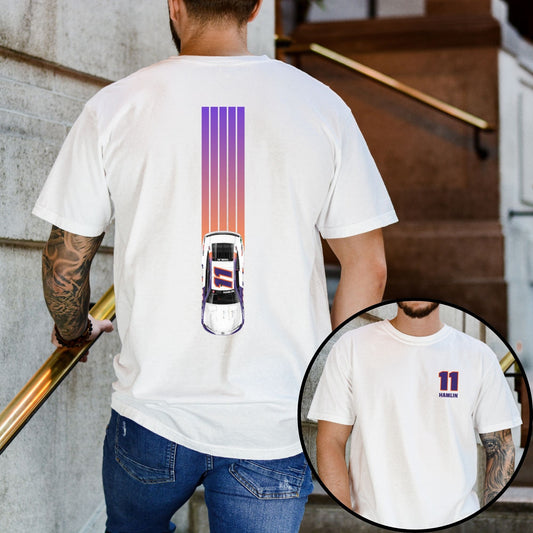 Denny Hamlin T-Shirt/Racing Lines (Available in White, Gray and Black)