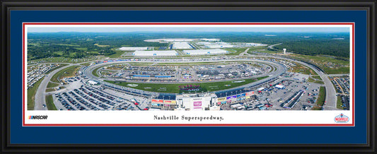 Nashville Superspeedway Race Panoramic Wall Art Print (Unframed and Framed)