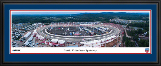 North Wilkesboro Speedway Race Panoramic Wall Art Print (Unframed and Framed)
