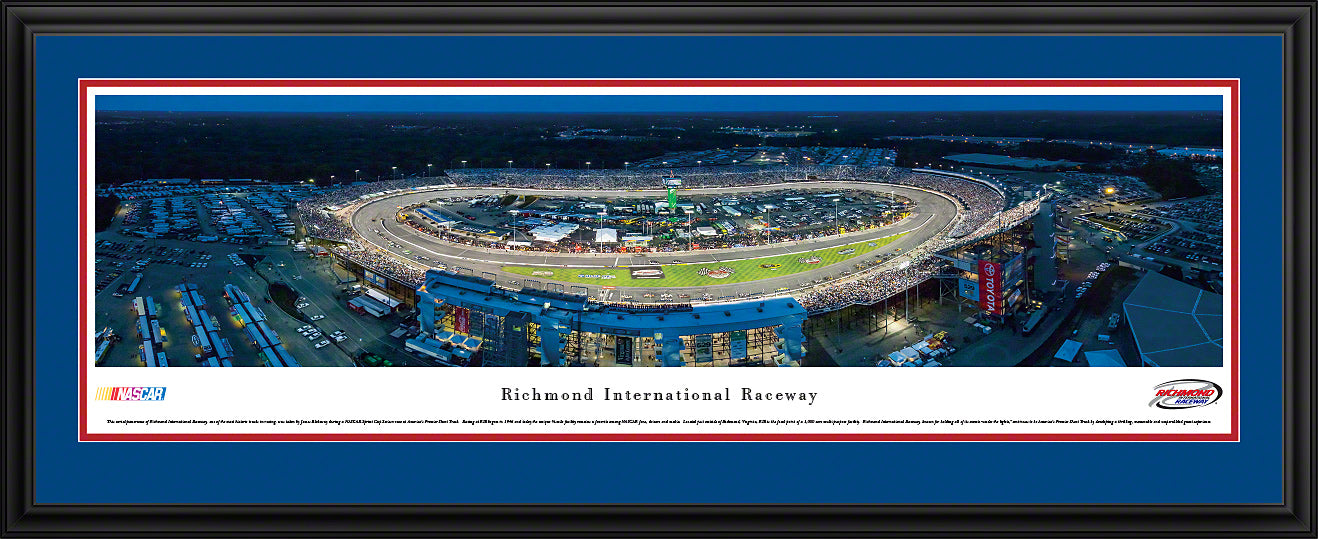Richmond Raceway Race Panoramic Wall Art Print (Unframed and Framed)
