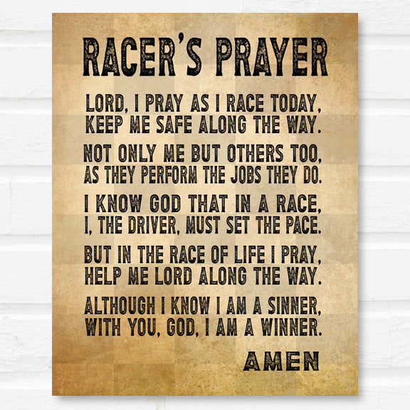 Wall Art/Print - Racers Prayer (Unframed)