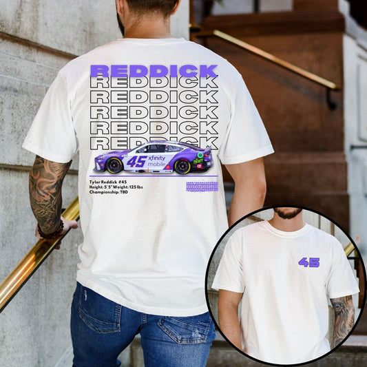 Tyler Reddick T-Shirt/Repeating (Available in White, Gray and Black)